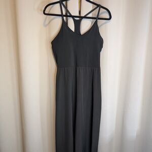 Halara Sleeveless Leg Slit Athletic Midi Dress - Black